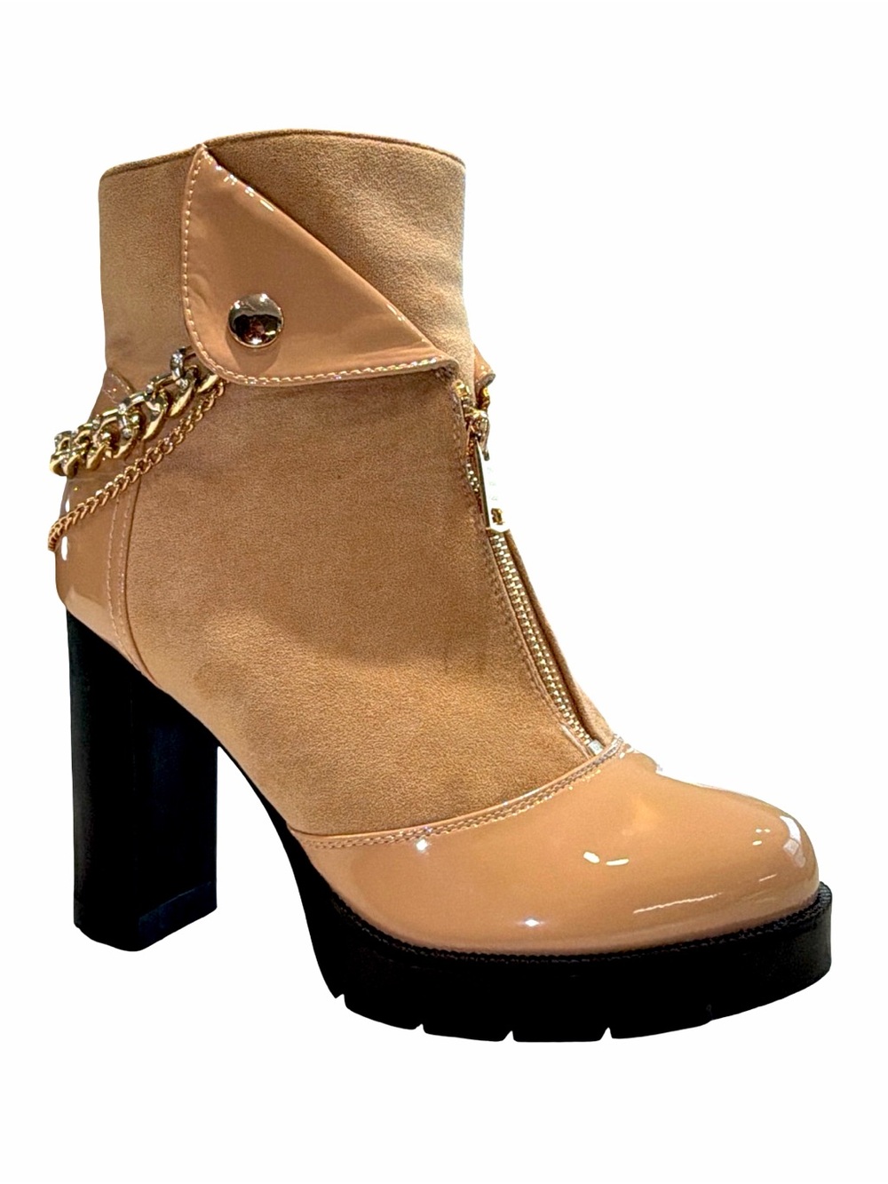 Atalina Camel Chain-Accent Platform Ankle Boots | Women’s Size 10 - Picture 4 of 16